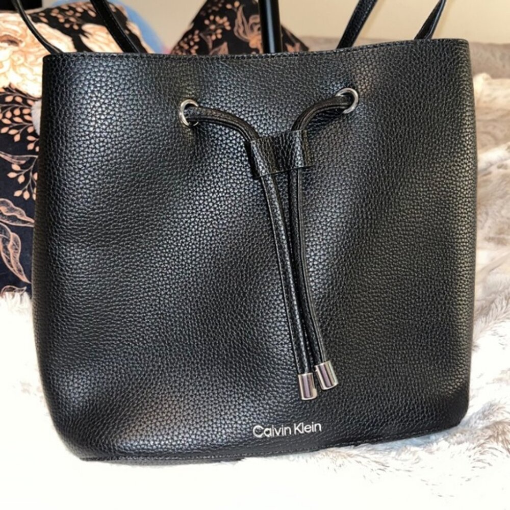 Calvin Klein Fay Drawstring Adjustable Hobo Bag